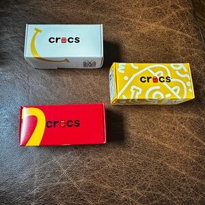 CROCS Colorful toy keychain bag charm Red, White, Yellow